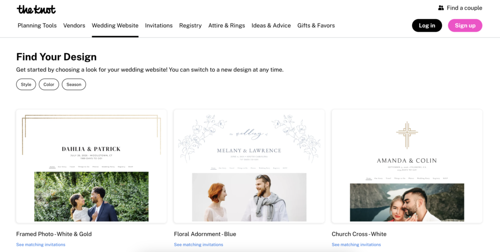 The Knot Wedding Website Review